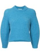 Tibi Cozette Cropped Sweater - Blue