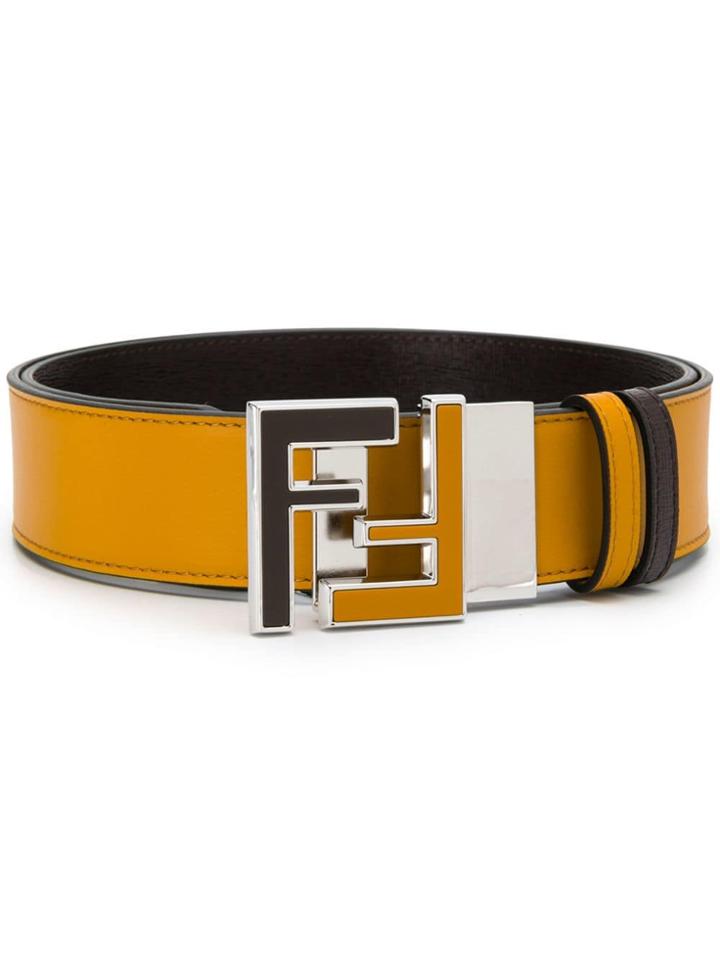 Fendi Double F Buckle Belt - F16bo Zucca+moro+p