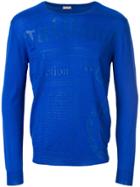 John Galliano Logo Print Jumper - Blue
