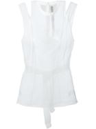 Silent Damir Doma Thuban Sheer Top, Women's, Size: M, White, Silk/cotton/spandex/elastane