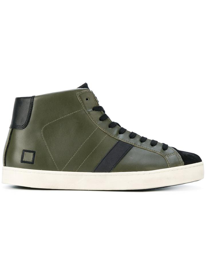 D.a.t.e. Lace Up Hi-top Sneakers - Green