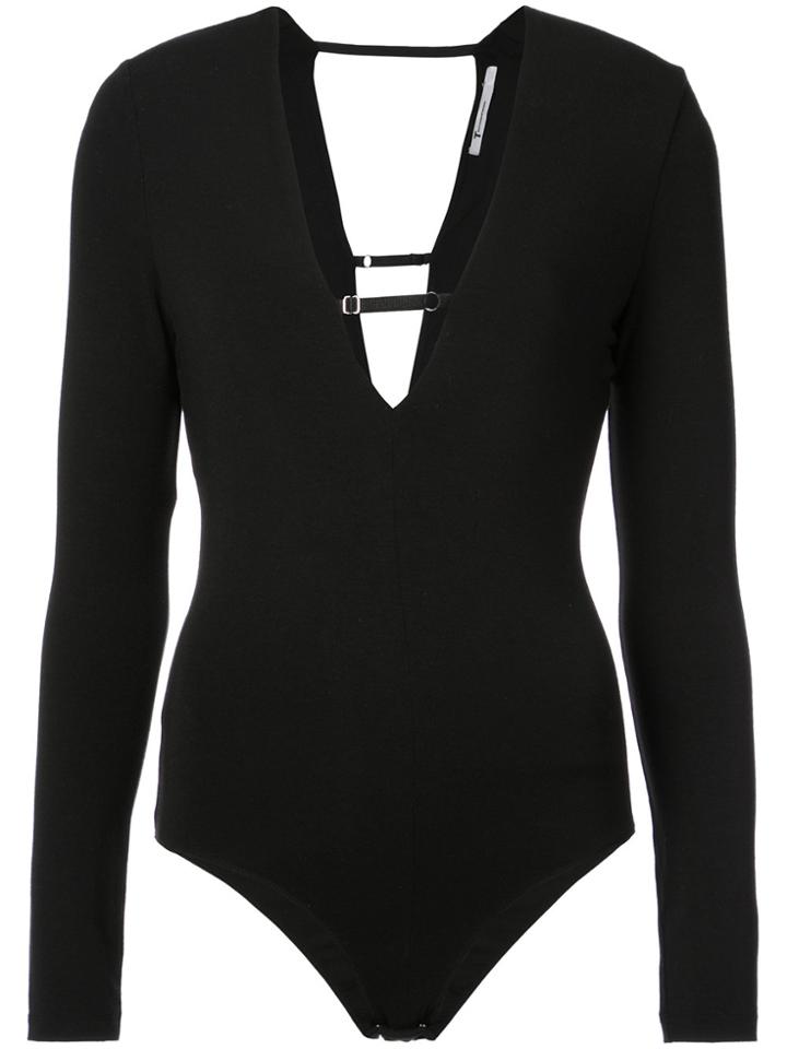 T By Alexander Wang Stretch Jersey Bodysuit - Black