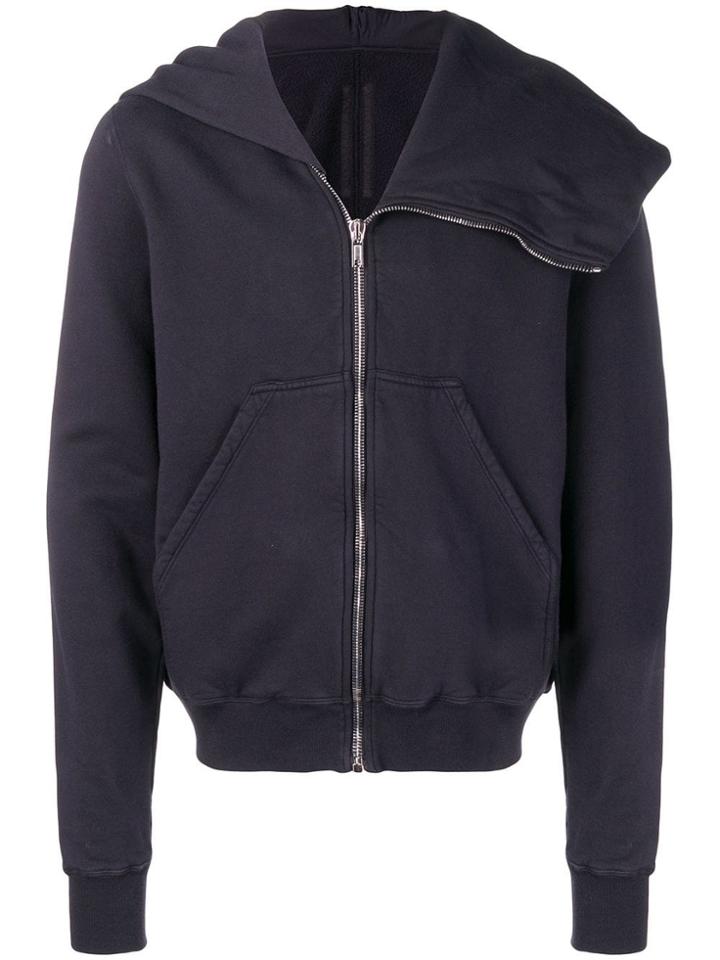 Rick Owens Drkshdw Asymmetric Hooded Jacket - Blue