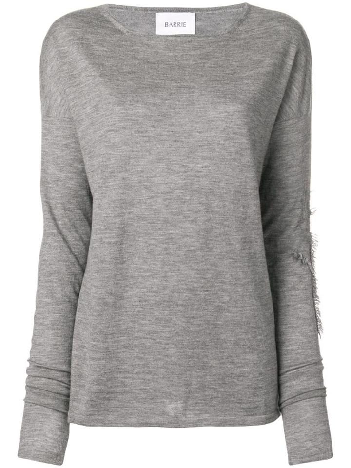 Barrie Sweet Eighteen Cashmere Round Neck Pullover - Grey