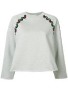 Sonia Rykiel Ric Rac Sweatshirt, Women's, Size: Xs, Grey, Cotton