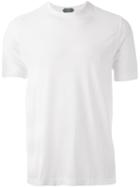 Zanone Round Neck T-shirt, Men's, Size: 52, White, Cotton