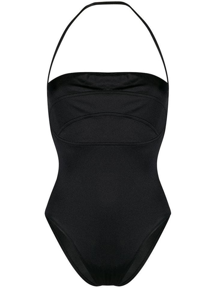 Yves Saint Laurent Pre-owned Straight Neck Swimsuit - Black