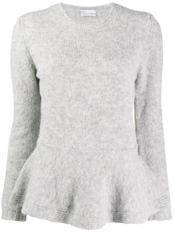 Red Valentino Peplum Knitted Sweater - Grey