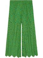 Gucci Flower Lace Ankle Trousers - Green