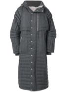 Thom Browne Articulated Chalk-striped Down Fill Parka - Grey