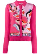 Emilio Pucci Abstract Print Panel Cardigan - Pink