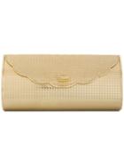 Katheleys Vintage 1960's Barrel Box Clutch - Metallic