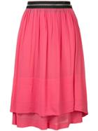 Comme Des Garçons Vintage Zip Detail Layered Skirt - Pink & Purple