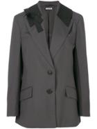 Miu Miu Bow Shoulder Blazer - Grey