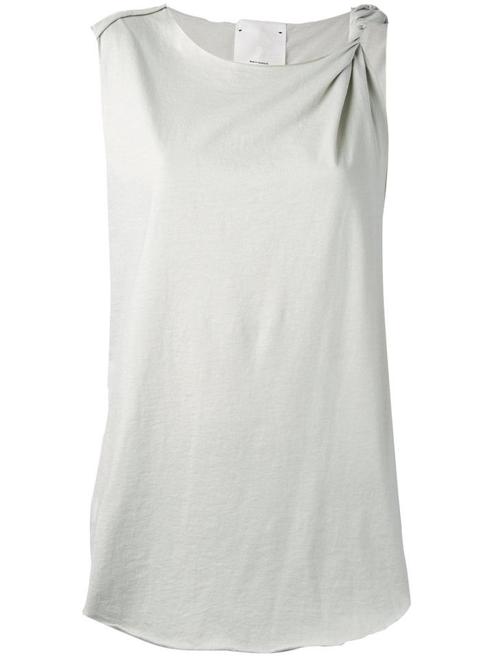 Lost & Found Ria Dunn - Sleeveless Twisted Sleeve Top - Women - Cotton - S, Grey, Cotton