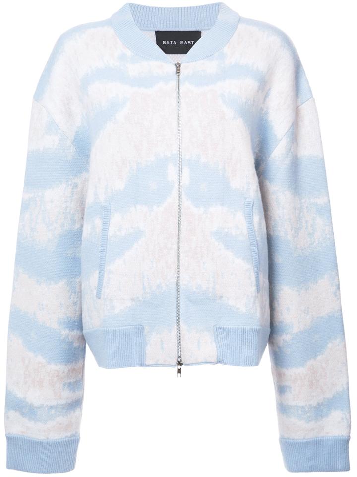 Baja East Ribbed Trim Jacket - Blue