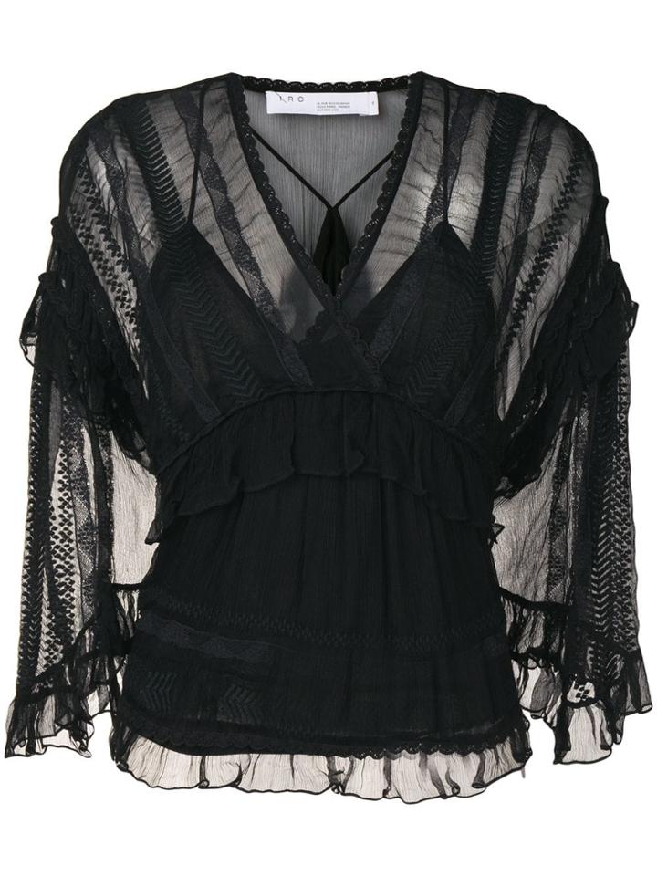 Iro Halo Blouse Top - Black