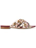 Malone Souliers By Roy Luwolt Priscilla Beaded Sandals - Neutrals