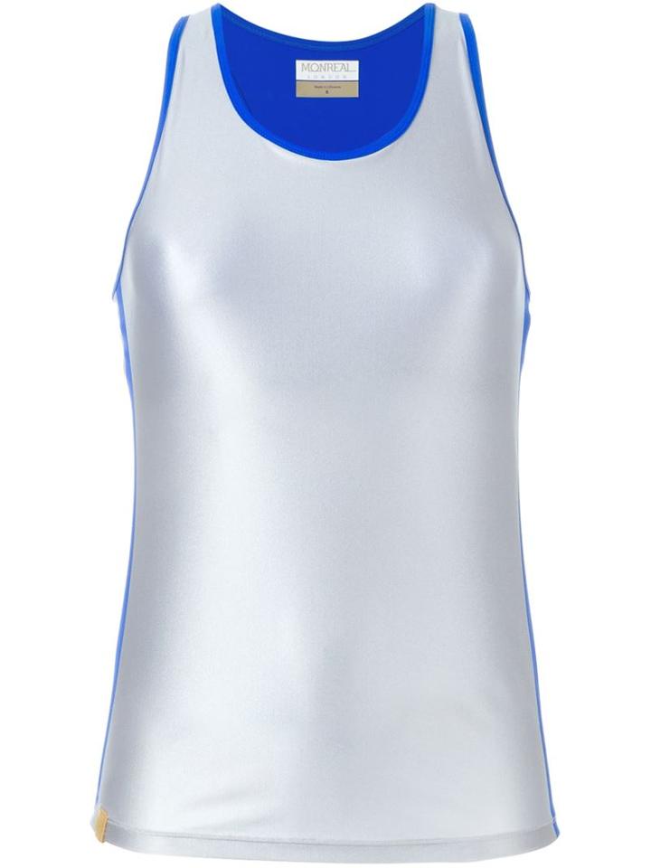 Monreal London 'racerback' Sports Tank Top, Women's, Size: Small, Grey, Polyamide/spandex/elastane