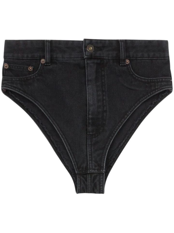 Y / Project High-rise Denim Hotpants - Black