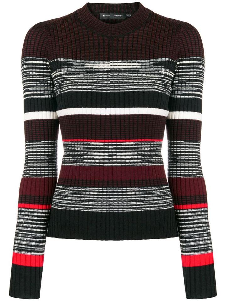Proenza Schouler Striped Rib Crewneck - Pink