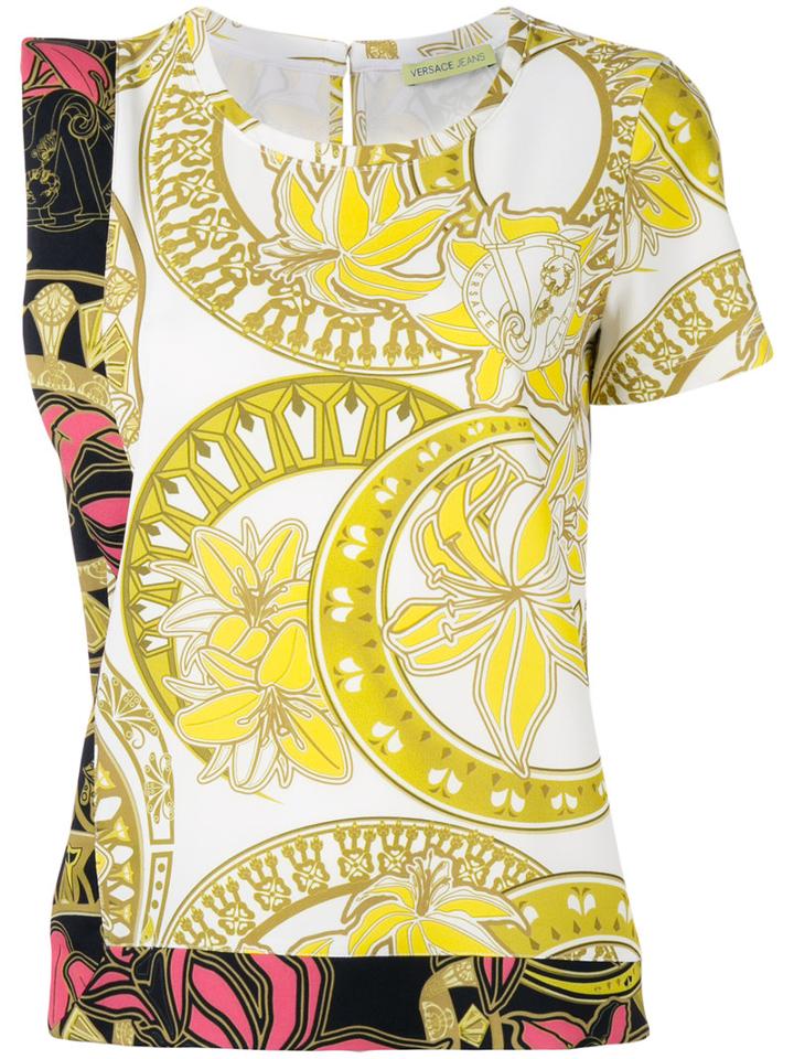 Versace Jeans Printed Top, Women's, Size: 42, Polyester/spandex/elastane