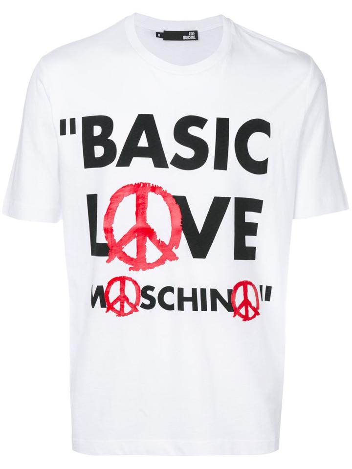 Love Moschino - 'basic Love' T-shirt - Men - Cotton - Xs, White, Cotton