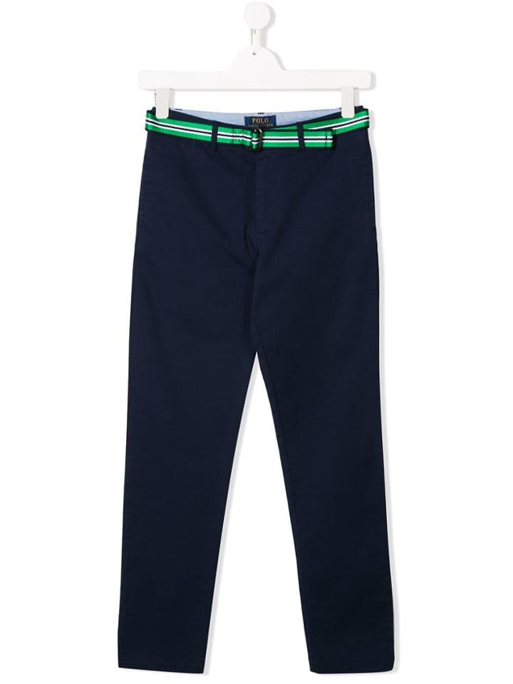 Ralph Lauren Kids Teen Classic Belted Chinos - Blue