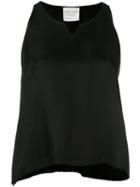 Forte Forte - V-neck Tank Top - Women - Polyamide/viscose - 2, Black, Polyamide/viscose