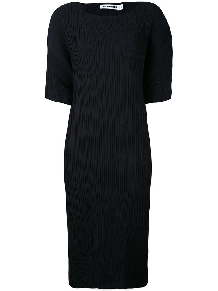 Jil Sander - Pleated Dress - Women - Polyester - 40, Black, Polyester