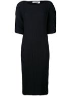 Jil Sander - Pleated Dress - Women - Polyester - 40, Black, Polyester