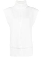 Alexander Mcqueen Roll Neck Knit Top - White