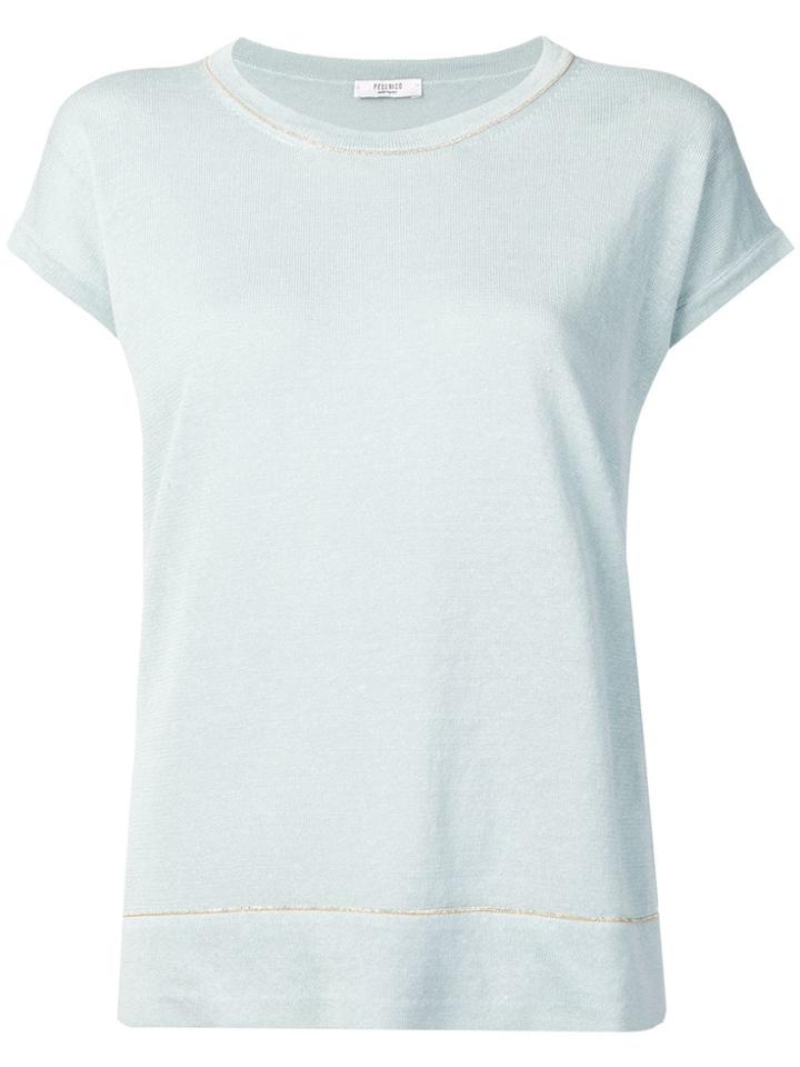 Peserico Short-sleeved Knitted Top - Blue