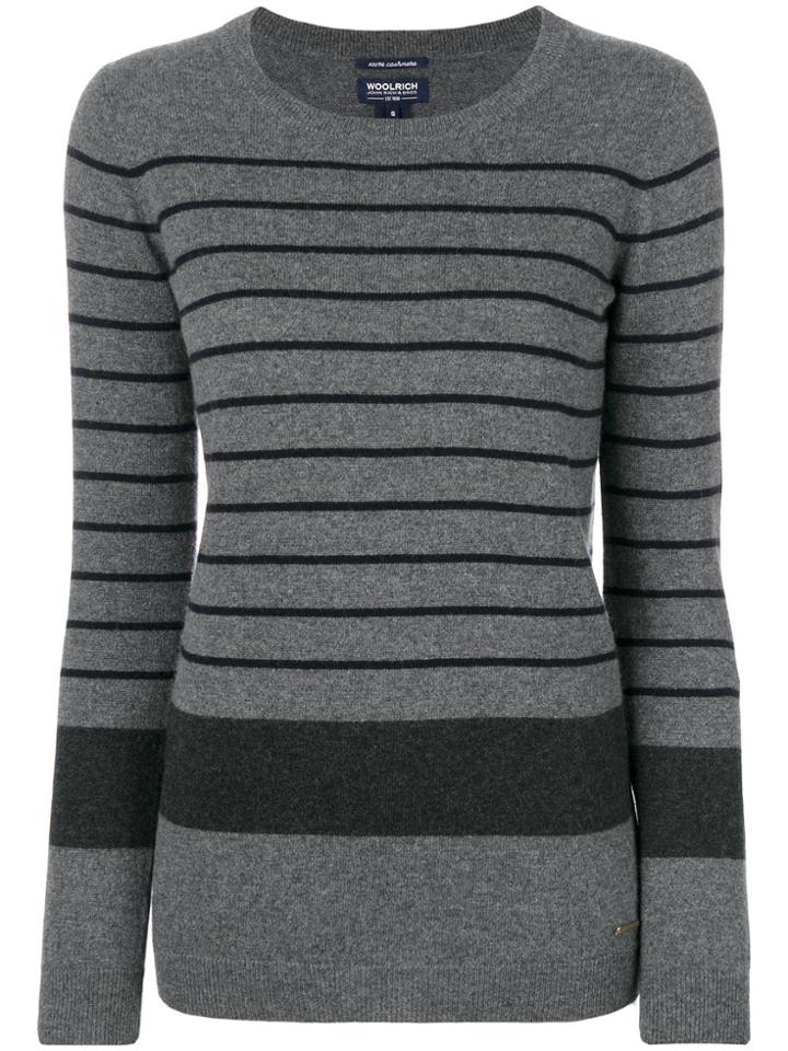 Woolrich Stripe Sweater - Grey