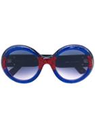 Gucci Eyewear Round-frame Sunglasses - Blue