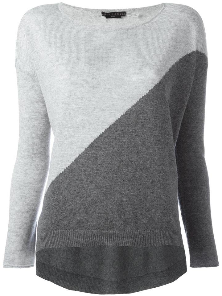 Alice+olivia Colour Block Jumper, Women's, Size: Medium, Lyocell/viscose/wool