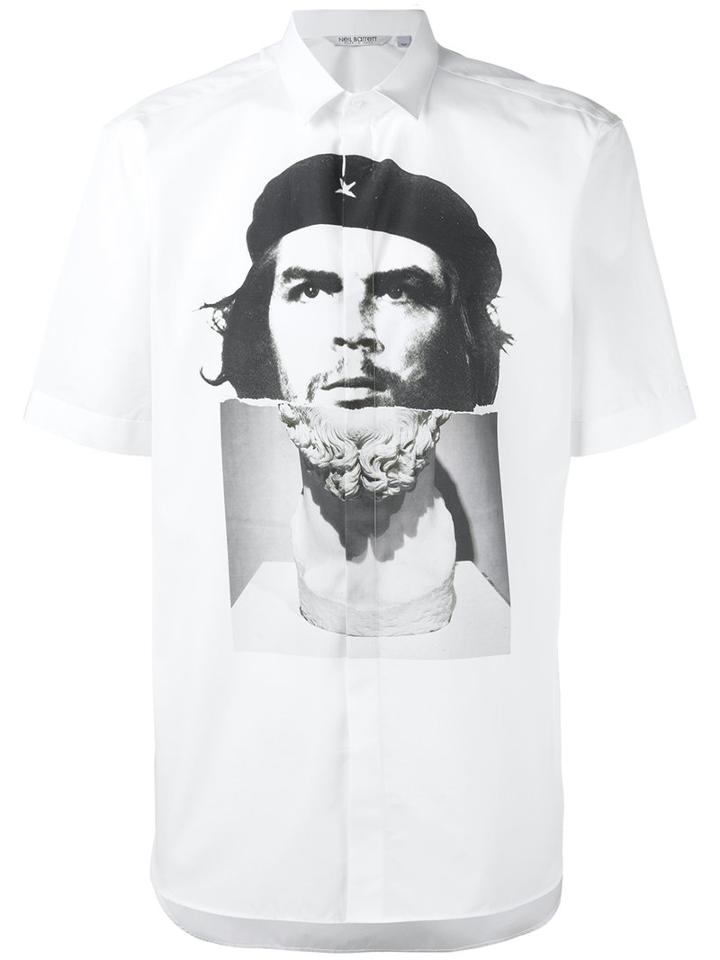 Neil Barrett - Printed Shirt - Men - Cotton - 42, White, Cotton