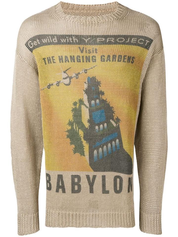 Y/project Postcard Knit Sweater - Neutrals
