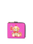 Moschino Roman Teddy Bear Zipped Wallet - Pink