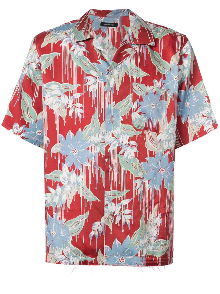 Christian Dada Printed Button Shirt - Red