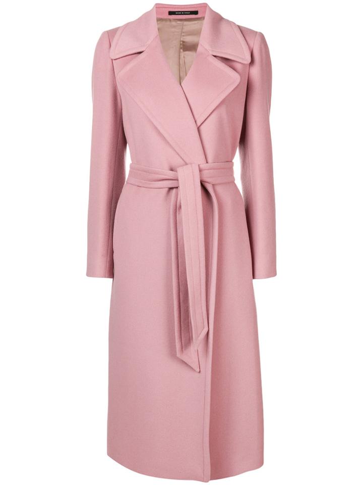 Tagliatore Wrap Coat - Pink & Purple