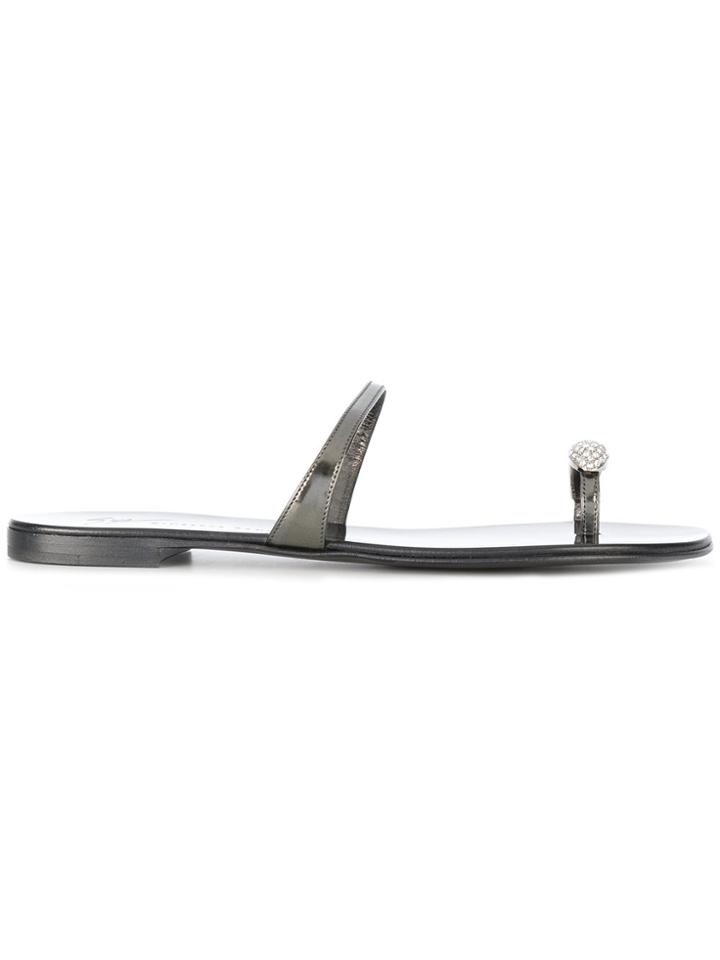 Giuseppe Zanotti Design Ring Sandals - Grey