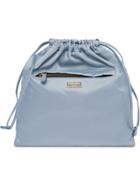 Prada Logo Drawstring Backpack - Blue