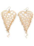 Natasha Zinko 18kt Yellow Gold Heart Earrings, Women's, Metallic