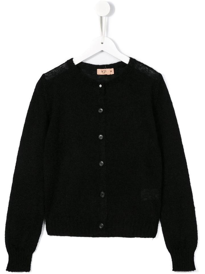 No21 Kids Classic Cardigan, Girl's, Size: 12 Yrs, Black