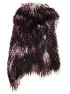 Ann Demeulemeester Sleeveless Fur Coat - Pink & Purple