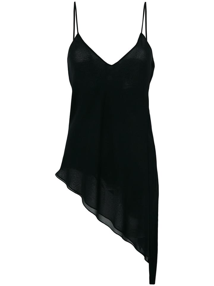 Gentry Portofino Asymmetric Hem Top - Black