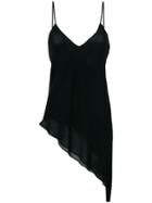 Gentry Portofino Asymmetric Hem Top - Black