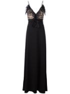 Gucci Ruffled Lace Gown, Women's, Size: Small, Black, Spandex/elastane/viscose/silk