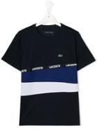 Lacoste Kids Teen Printed Logo T-shirt - Blue